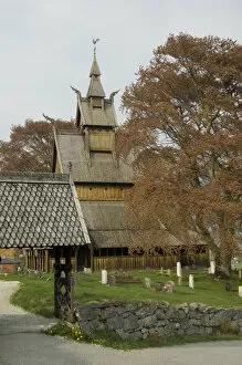 Images Dated 11th May 2006: Norway, Sogn og Fjordane, Laerdal. Borgund Stave Church, built just before 1150