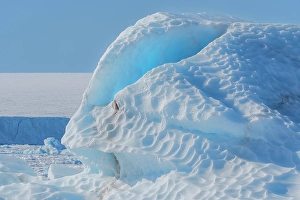 Arctic Ocean Prints: Norway, Svalbard. Close-up of blue iceberg