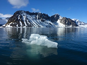 Adventure Travel Prints: Norway. Svalbard. Hornsund. Iceberg in clear water