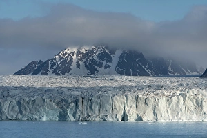 Arctic Ocean Prints: Norway, Svalbard. Monacobreen Glacier ends in Arctic Ocean