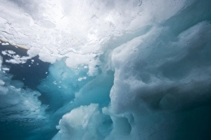 Images Dated 7th August 2008: Norway, Svalbard, Nordaustlandet, Underwater view of sea ice along Hinlopen Strait