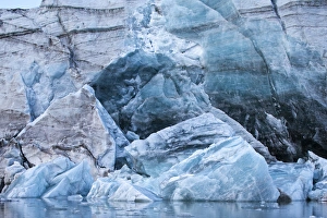 Images Dated 15th August 2009: Norway, Svalbard, Spitsbergen Island, Broken ice of tidewater glacier in Lomfjorden