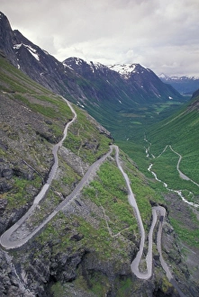 Norway, Trollsteingen, Geiramgerfjord area. Trollstigveg road to Valldal