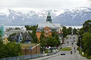 Images Dated 24th June 2009: Norway, Tromso. Gateway to the Arctic located above the Arctic Circle. Trumso Cathedral, c