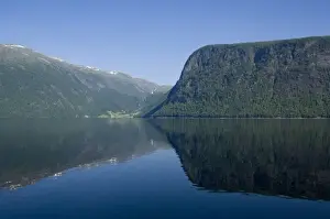 Deep Prints: Norway, View from scenic by-way Road 15 between Hornindal & Stryn. Hornindalsvatn lake