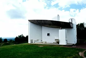 Notre Dame de Haut by Le Corbusier. Ronchamp, Haute-Saone, Franche-Comte