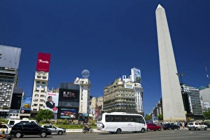 Images Dated 25th January 2011: Obelisk of Buenos Aires and Avenida 9 de Julio, Argentina