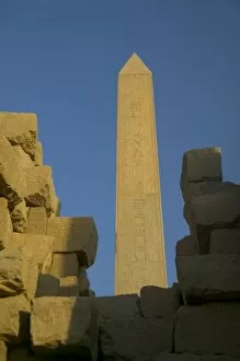 Images Dated 18th October 2005: Obelisk Temple of Karnak Along the Nile River, Egypt