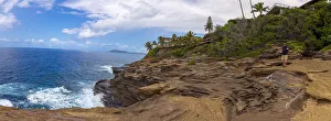 Images Dated 8th July 2021: Ocean view from Spitting Caves. Hidden treasure in Honolulu. Oahu. Hawaii