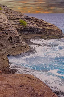 Images Dated 8th July 2021: Ocean view from Spitting Caves. Oahu. Hawaii