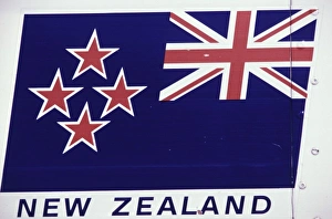Nation Prints: Oceania, New Zealand. Flag sign