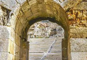 Cityscape Prints: Odeon of Herodes Atticus, Acropolis, Athens, Greece. Built 161 AD renovated 1950