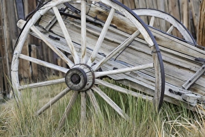 Mine Prints: old cart wheels; Bodie State Historic Park, CA