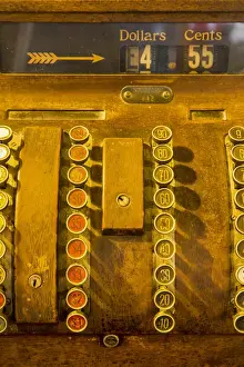 Lodging Prints: Old cash register decor at the historic Story Inn in autumn in Story, Indiana, USA