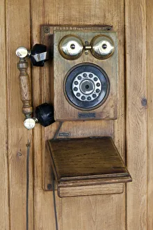 Egypt Prints: Old fashioned wall phone, Egypt