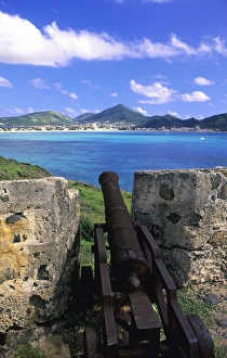 Philipsburg Prints: Old fort Philipsburg, capital of St. Maarten