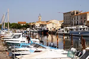 Marina Prints: The old harbour. Marseillan. Languedoc. France. Europe