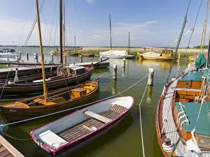 Germany Collection: The old Harbour in Wieck at the Bodstedter Bodden close to the Western Pomerania Lagoon Area NP