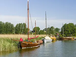 Germany Prints: The old Harbour in Wieck at the Bodstedter Bodden close to the Western Pomerania Lagoon Area NP