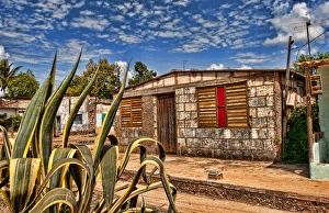 Images Dated 2027: Old home buildings in small town of Isabel Cuba