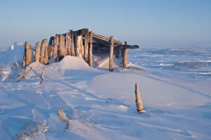 Images Dated 7th April 2006: old Inupiat home along the Arctic coast, eastern Arctic National Wildlife Refuge, Alaska