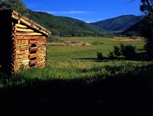 Homestead Prints: Old log homestead near Park City, Utah. (P. R. )