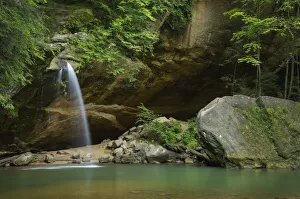 Old Mans Cave Lower Falls, Hocking Hills State Park, Ohio