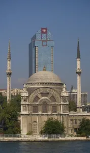 Images Dated 30th September 2005: Old and New with Mosque in Foreground along the Bosporus Straight, Istanbul Turkey