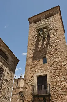 Extremadura Prints: Old Stone Buildings Plaza de Santa Maraaa Historic Centre of Caceres