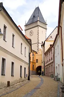Images Dated 5th August 2014: Old Town buildings in small city of Tabor in Center City in Czech Republic