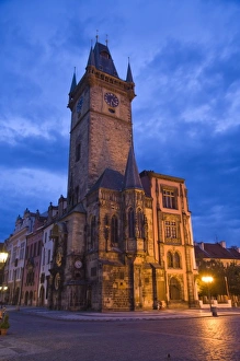 Old Town Hall & The Astronomical Clock, founded in 1338, Historical Center of Prague-UNESCO