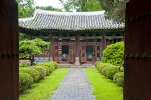 North Korea Prints: Old traditional temple in Kaesong, North Korea