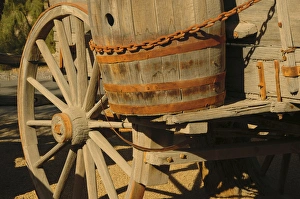 Wagon Prints: Old Water Cart; Furnace Creek; Death Valley National Park; USA