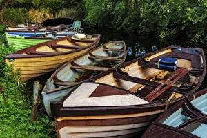 Images Dated 22nd May 2020: Old wooden boats in Killarney National Park, Ireland