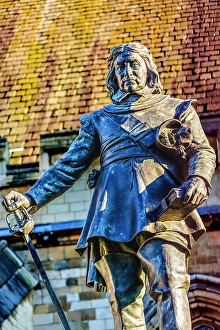 Images Dated 18th September 2024: Oliver Cromwell statue, houses of Parliament