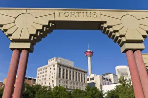 Olympic Plaza and Calgary Tower, Alberta, Canada