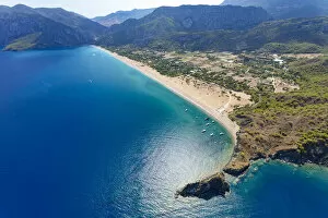 Olympos and Cirali beach aerial, Antalya, Turkey