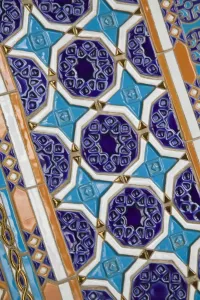 Images Dated 18th February 2007: Oman, Muscat, Al, Ghubrah. Grand Mosque, Arabian Tile Patterns