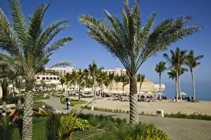 Oman, Muscat, Al-Jissah. Shangri-La Barr Al-Jissah Resort / Beach View