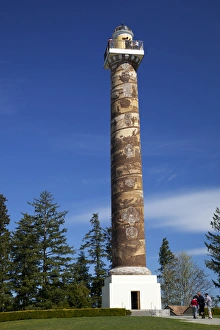 Astoria Prints: OR, Astoria, Astoria Column, 125 foot tower on Coxcomb Hill; built in 1925