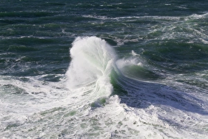 OR, Cape Kiwanda, Wind driven ocean waves