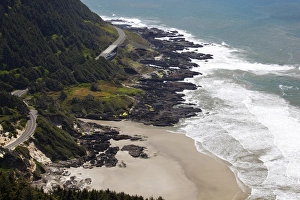 Winding Road Prints: OR, Cape Perpetua Scenic Area, view from overlook
