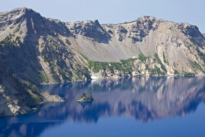 Crater Highlands Prints: OR, Crater Lake National Park, Phantom Ship rock, and Crater Lake