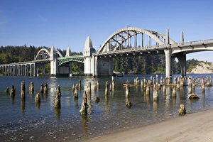 Highway 101 Prints: OR, Florence, Siuslaw River Bridge, built in 1936; on highway 101