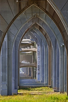 Newport Prints: OR, Newport, Yaquina Bay Bridge, arches