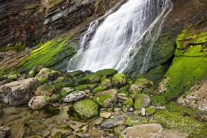 Images Dated 24th April 2012: OR, Oregon Coast, Oswald West State Park, Blumenthal Falls, at Short Sand Beach
