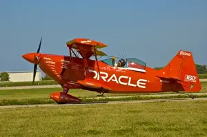 Wisconsin Prints: Oracle Challenger II Stunt Biplane on runway at Ea Air Show, 2006