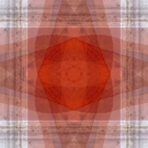 Abstract Prints: Orange and white quilt-like abstract