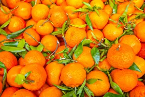 Richard Wright Prints: Oranges displayed in market in Shepherds Bush, London, U. K