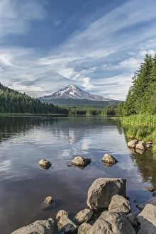 Hood Prints: Oregon, Mt. Hood National Forest. Trillium Lake and Mt. Hood